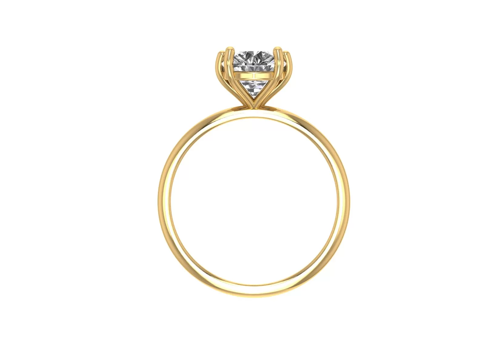 2.55ct Forever One Cushion Cut Engagement Ring