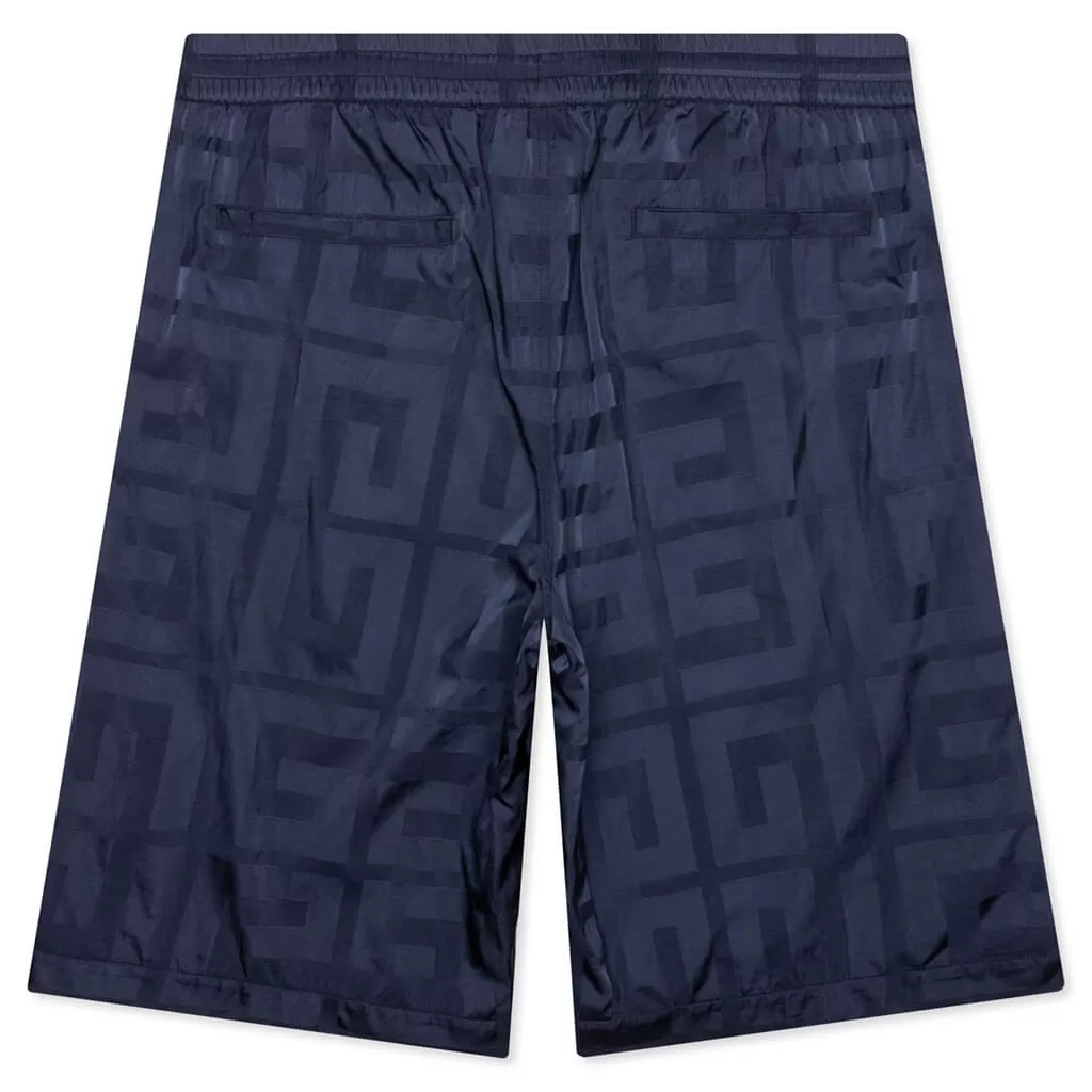 4G Shiny Bermuda Shorts - Navy