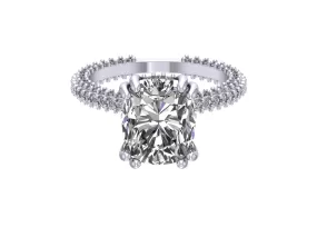 5ct cushion cut engagement ring