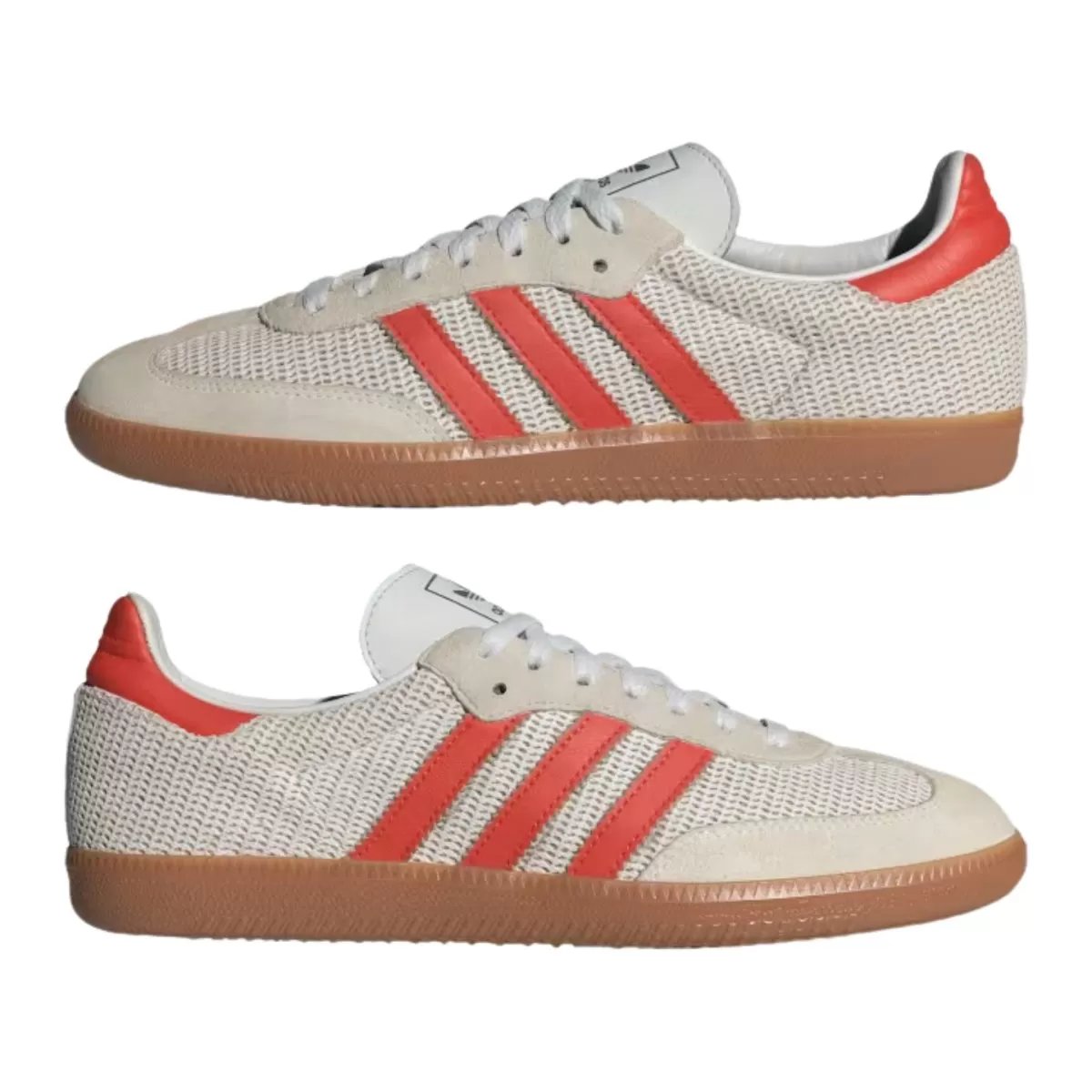 Adidas Men's Samba OG Crystal White/Preloved Red/Gum M2 Fabric