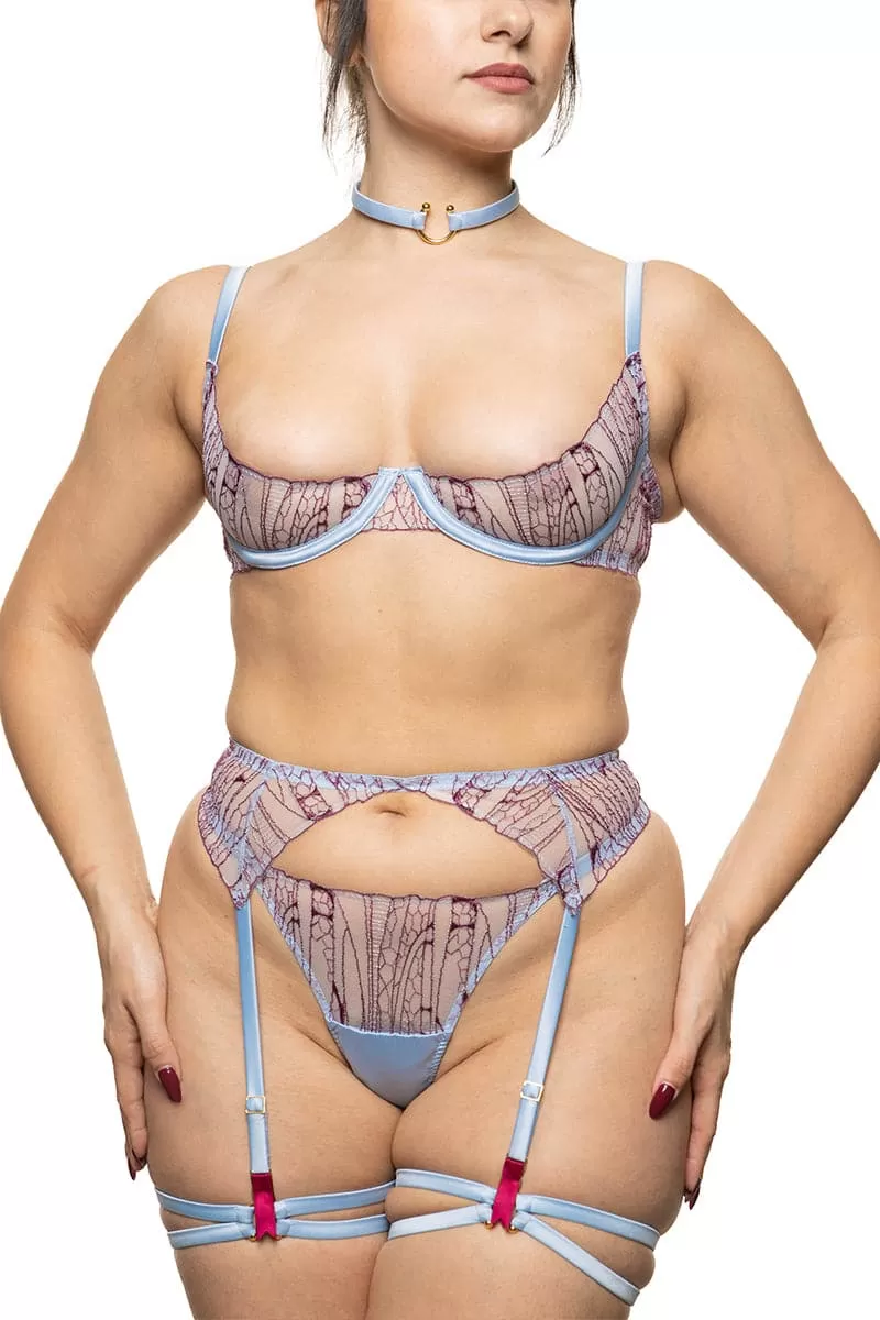 AIRLIA BLUE QUARTER CUP BRA