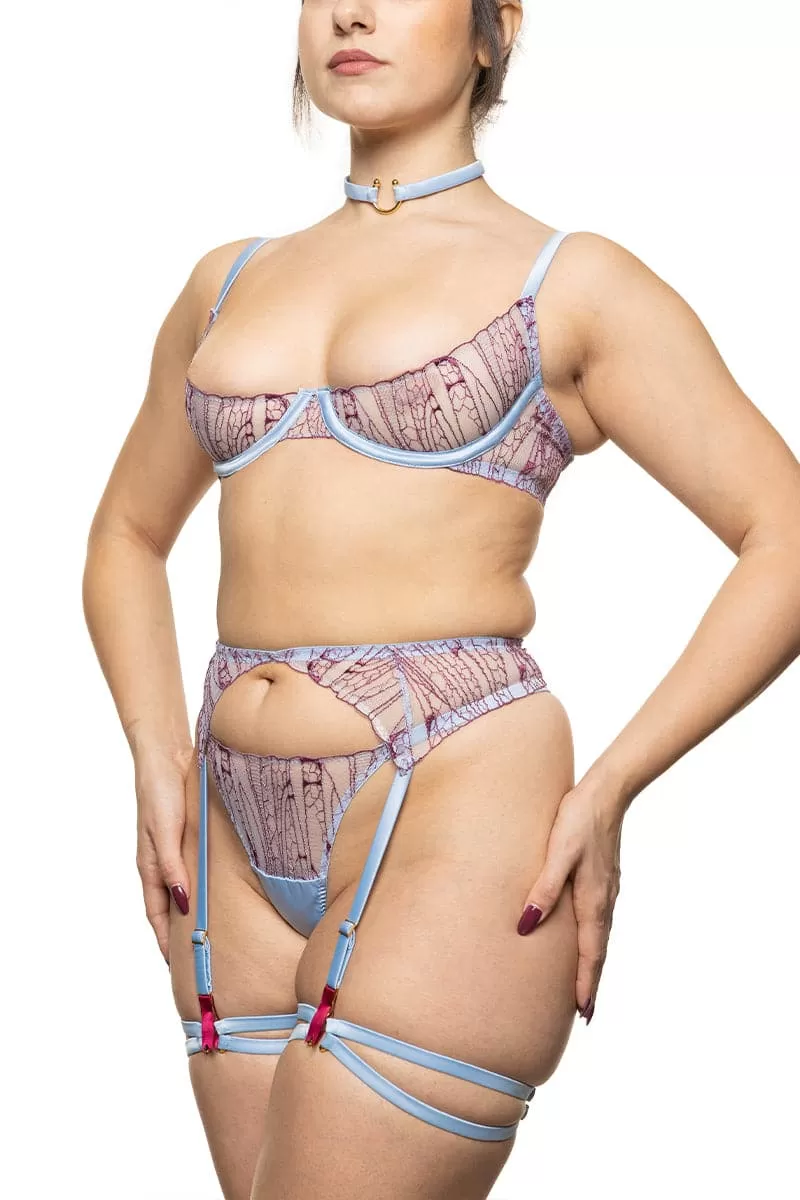 AIRLIA BLUE QUARTER CUP BRA