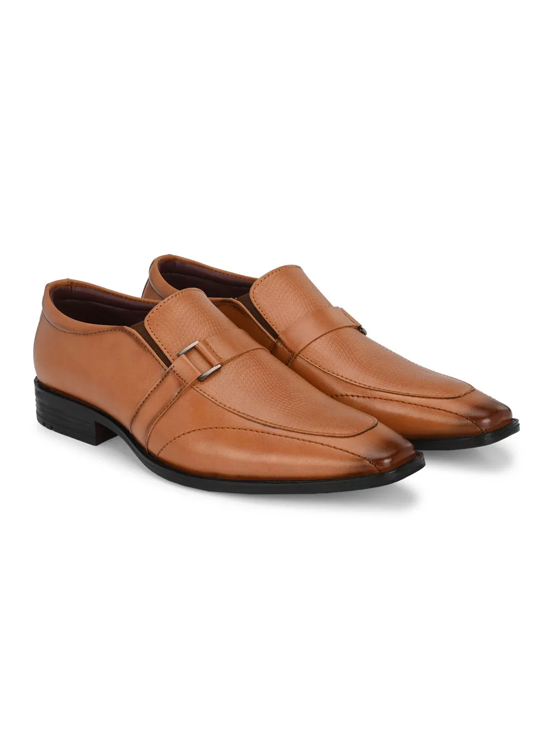 Alberto Torresi Synthetic Tan Slip On Formal Shoes