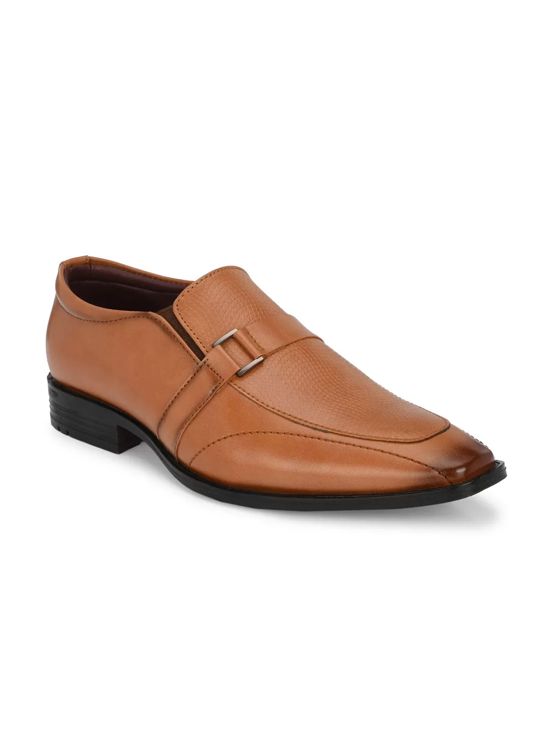 Alberto Torresi Synthetic Tan Slip On Formal Shoes