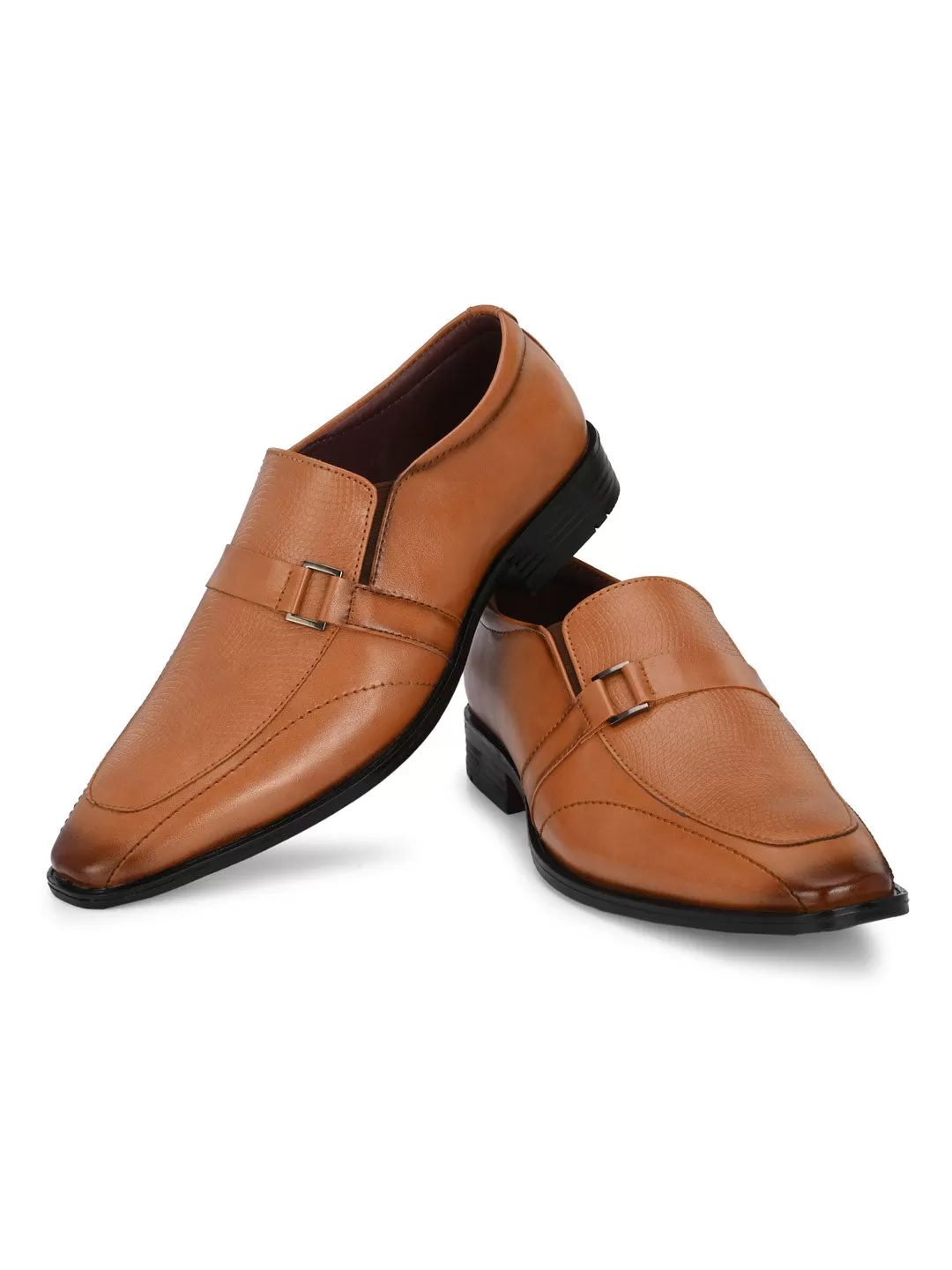 Alberto Torresi Synthetic Tan Slip On Formal Shoes