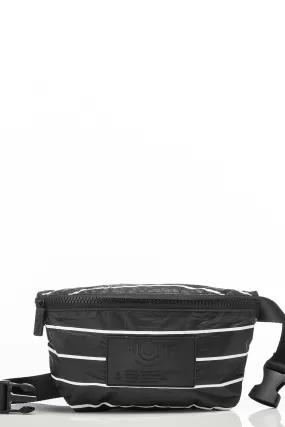 ALOHA Collection Mini Hip Pack in White Pinstripe on Black