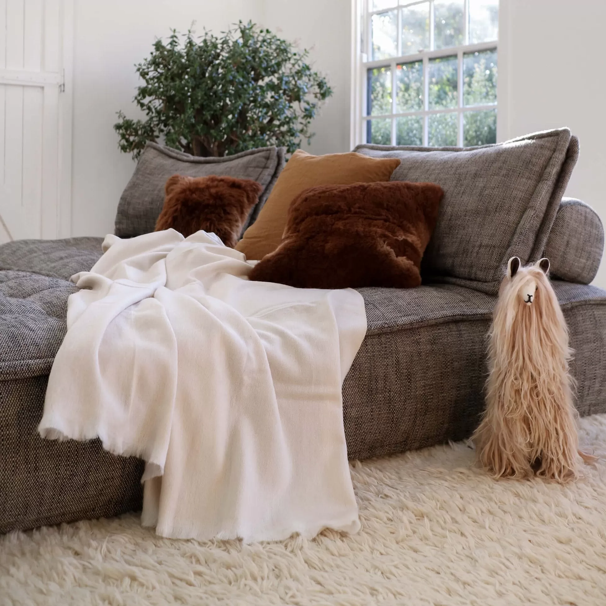 Alpaca Cushion Covers - Huacaya fleece