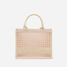 Alyssa Mini Houndstooth Tote Bag