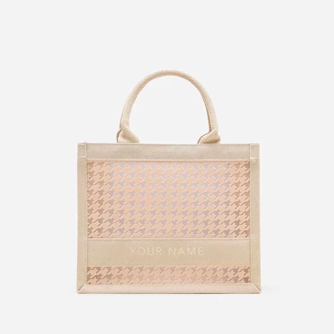 Alyssa Mini Houndstooth Tote Bag