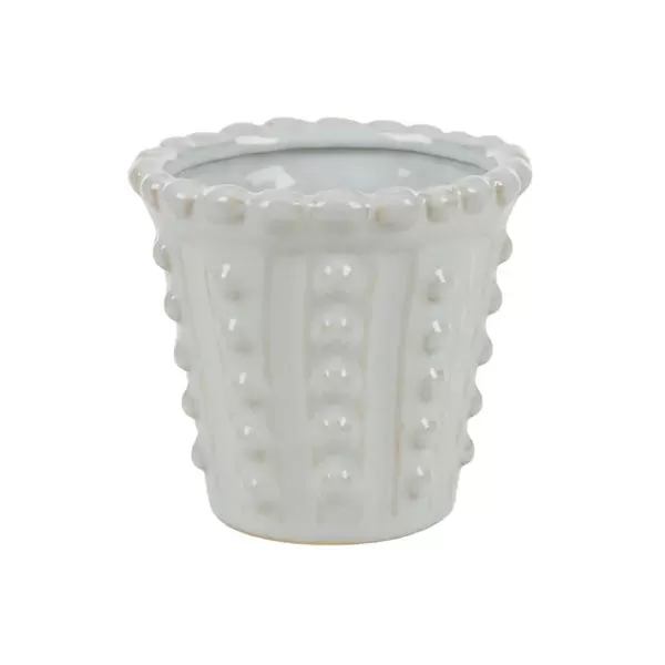 Amelia Ceramic Pot - White