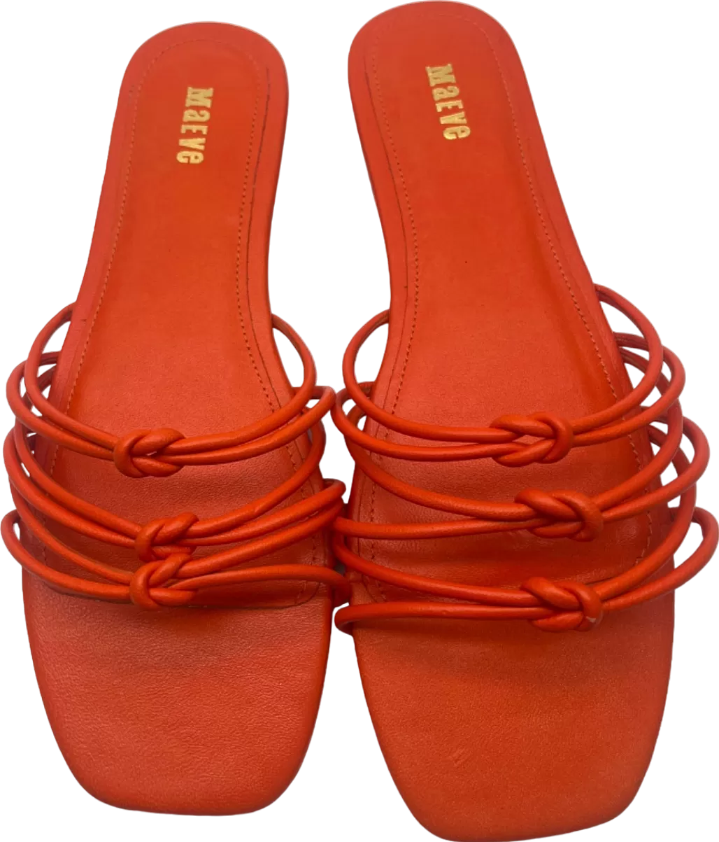 Anthropologie Maeve Orange Strappy Sandals UK 4