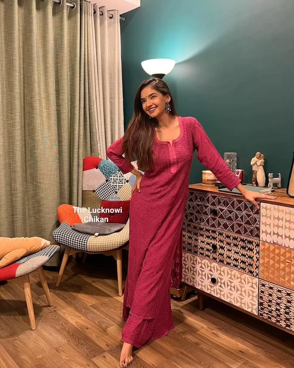 Anushka Sen Chikankari 4 Piece Set