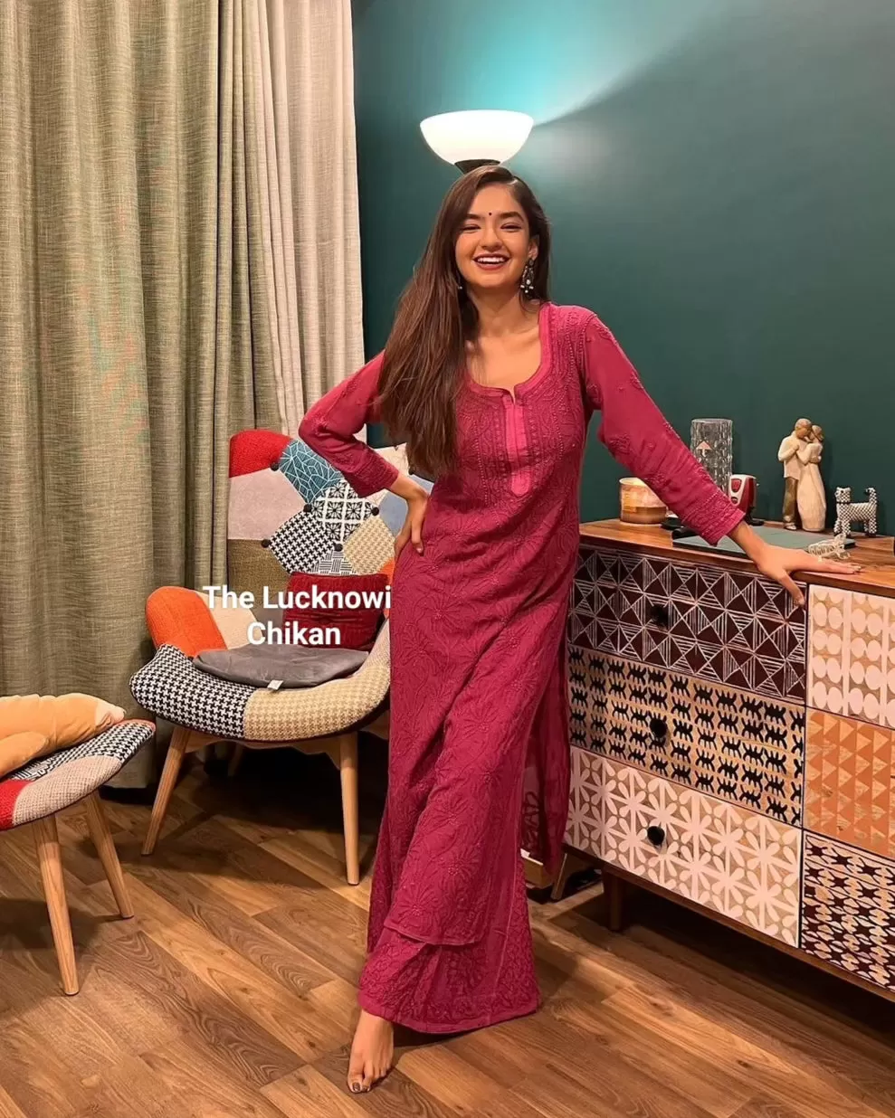 Anushka Sen Chikankari 4 Piece Set