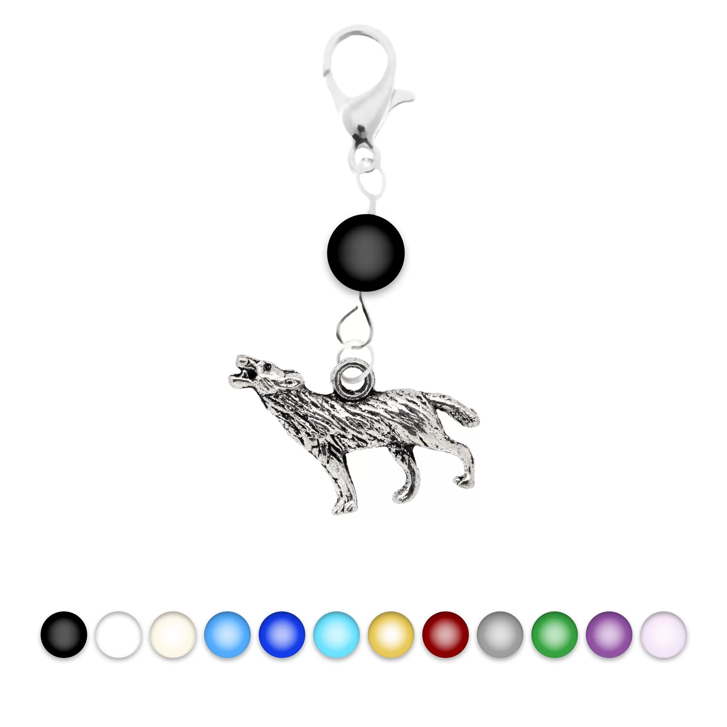 AVBeads Accessory Charm Clips Clip-On Wolf Charm ACC-09317-A2