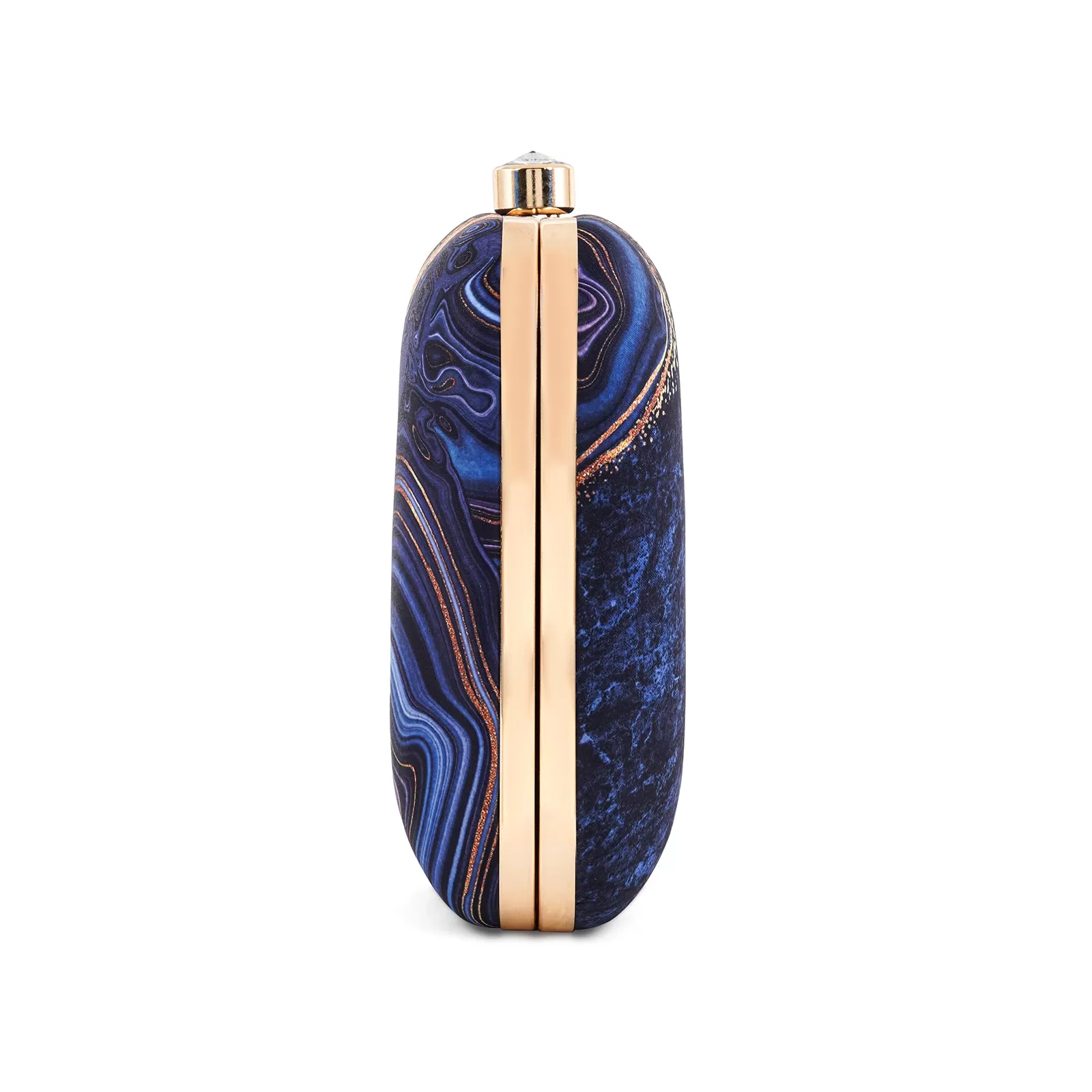 Azzure Quartz Blue Printed Clutch