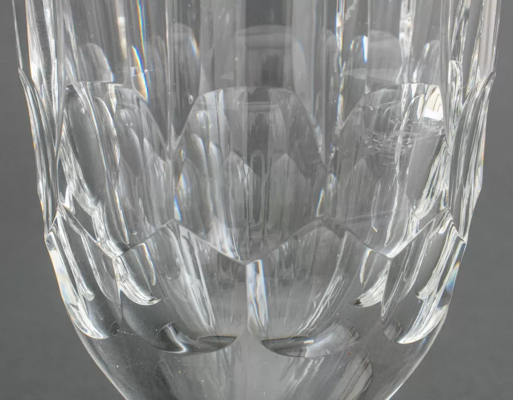 Baccarat Crystal Footed Urn Vase, Pair