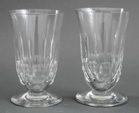 Baccarat Crystal Footed Urn Vase, Pair