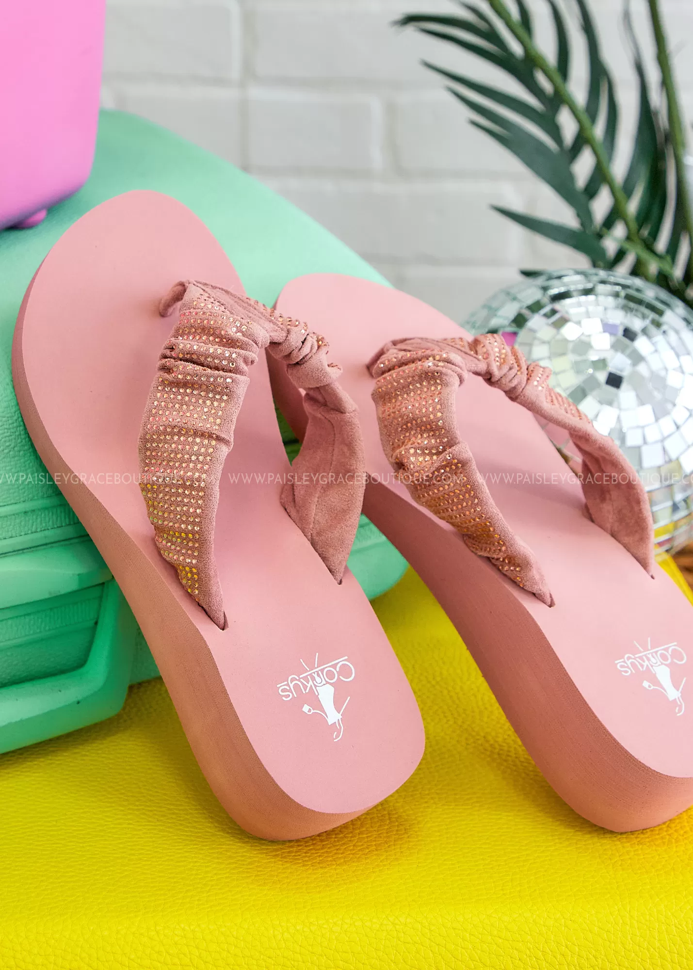 Bauble Flip Flops by Corkys - Blush