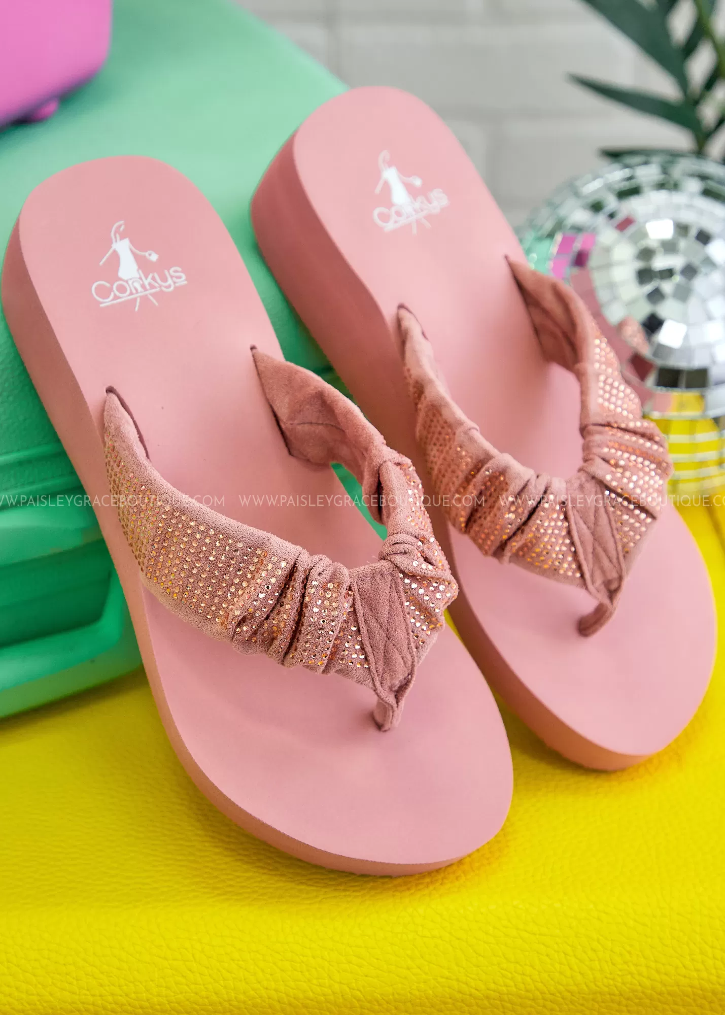 Bauble Flip Flops by Corkys - Blush