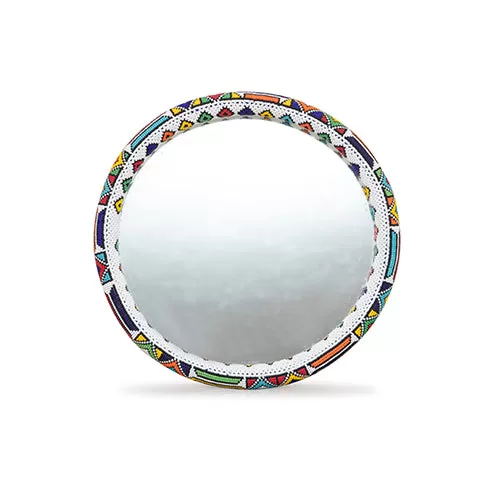 Beaded Mirror Medium | Geometric Shapes