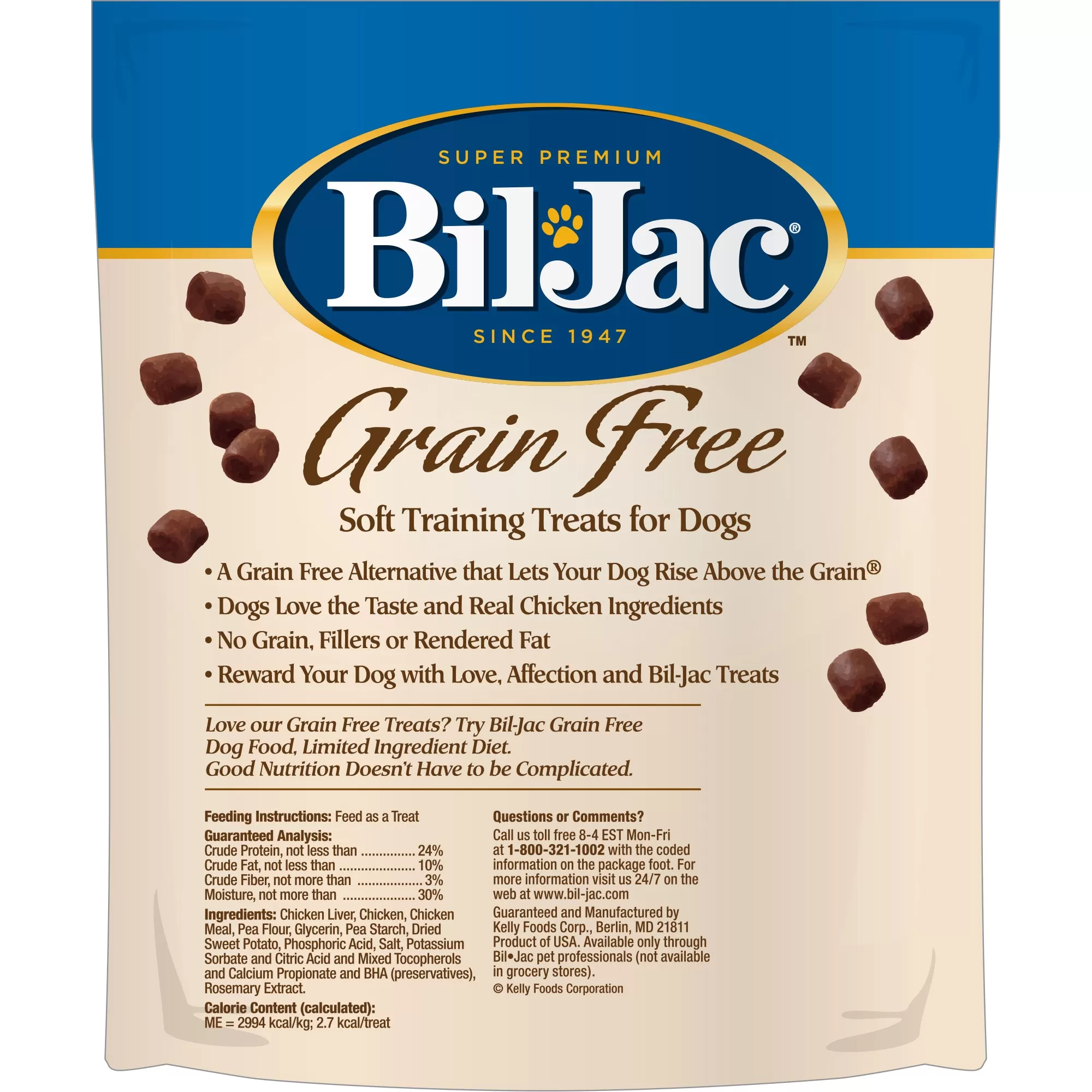 Bil-Jac 10 oz Grain Free Training Dry Dog Treat