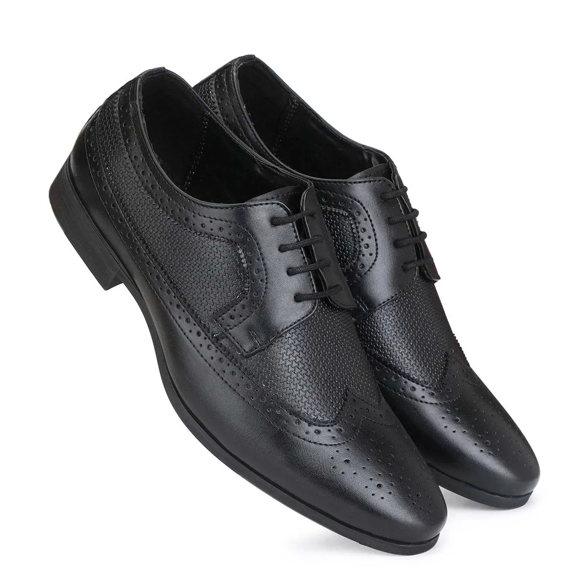 Black Lace up Brogue Shoes