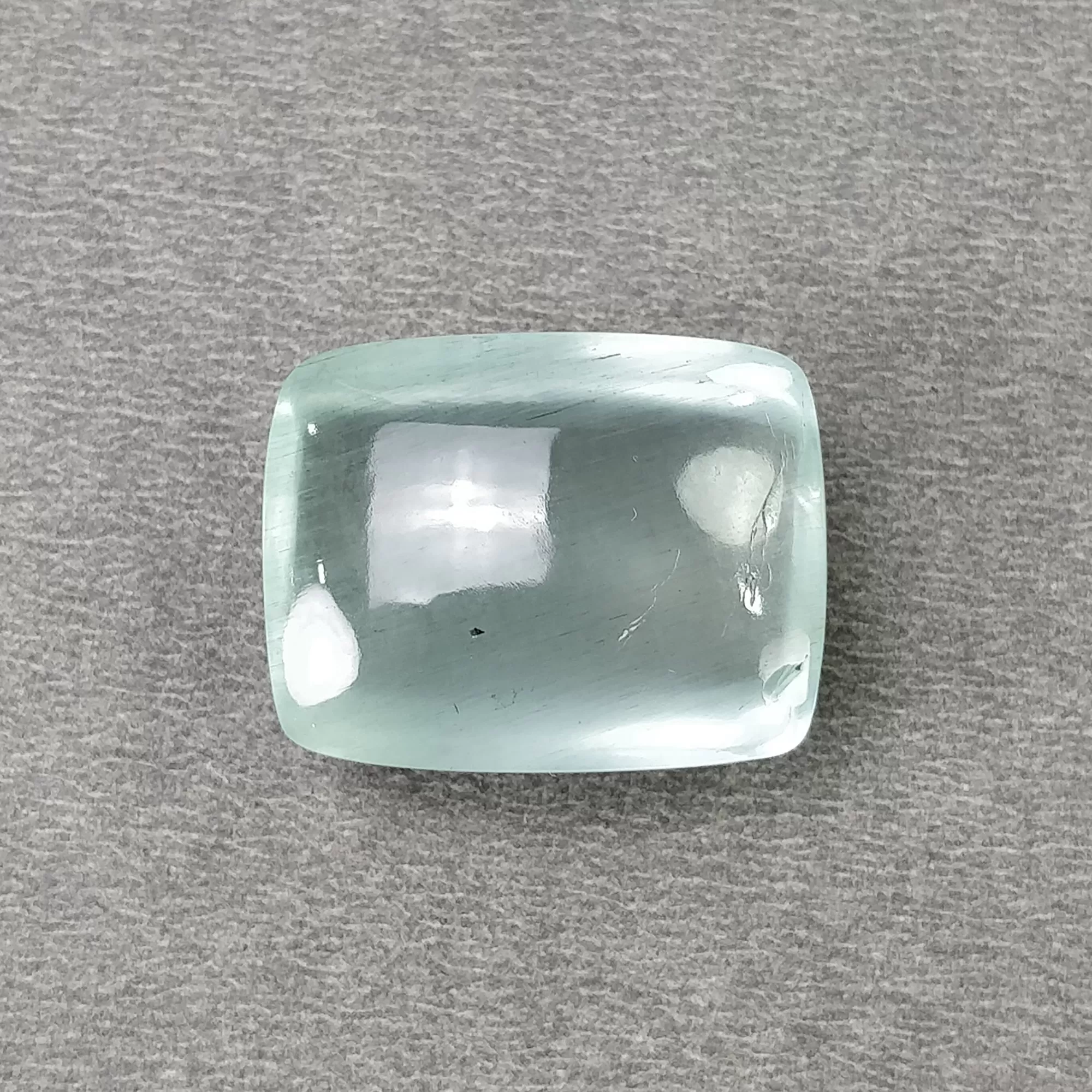 BLUE AQUAMARINE Gemstone Cabochon : 42.85cts Natural Untreated Aquamarine Cushion Shape Cabochon 23.5*18.5mm