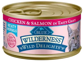 Blue Buffalo Wilderness Wild Delights Chicken and Salmon Canned Cat Food