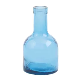 Blue Short Glass Vase