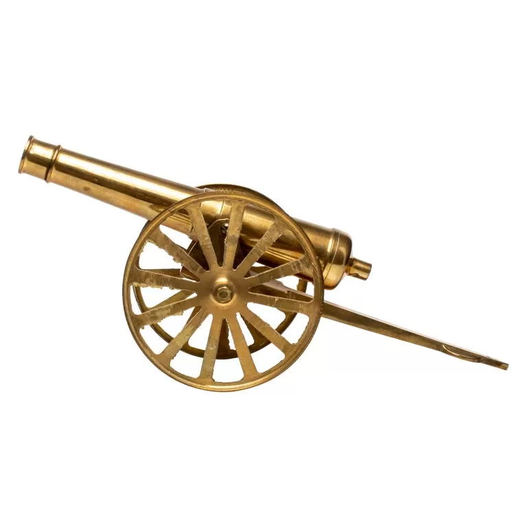 Brass Tabletop Model of a Cannon