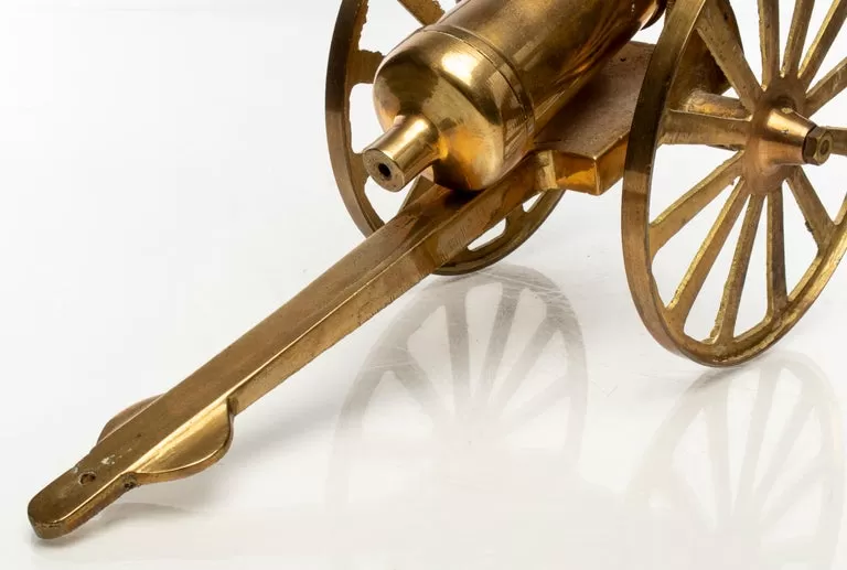 Brass Tabletop Model of a Cannon