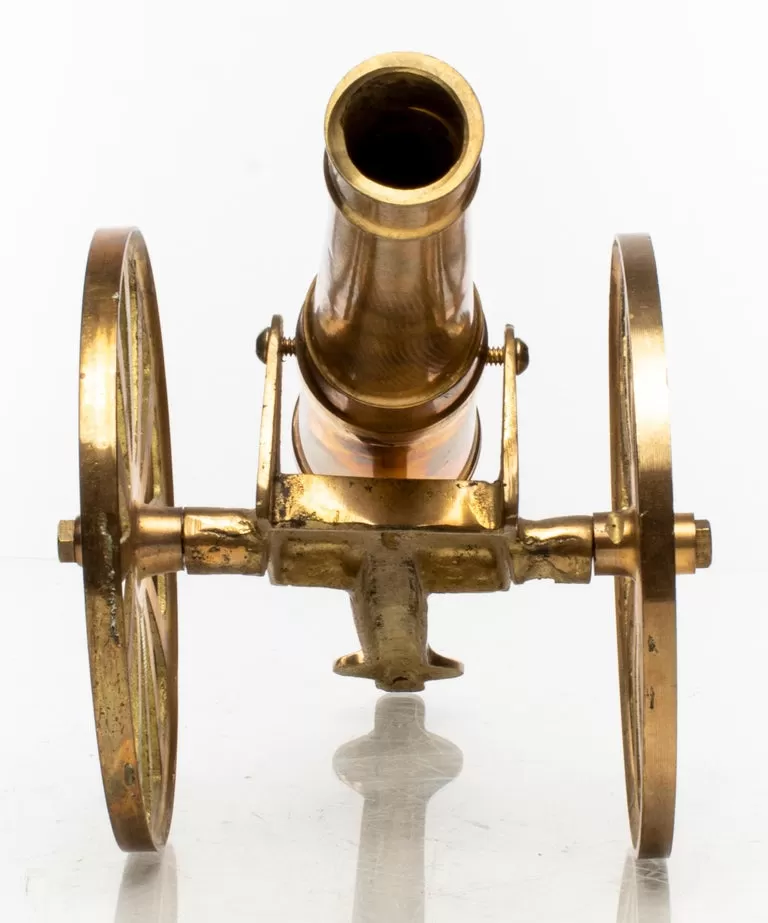 Brass Tabletop Model of a Cannon