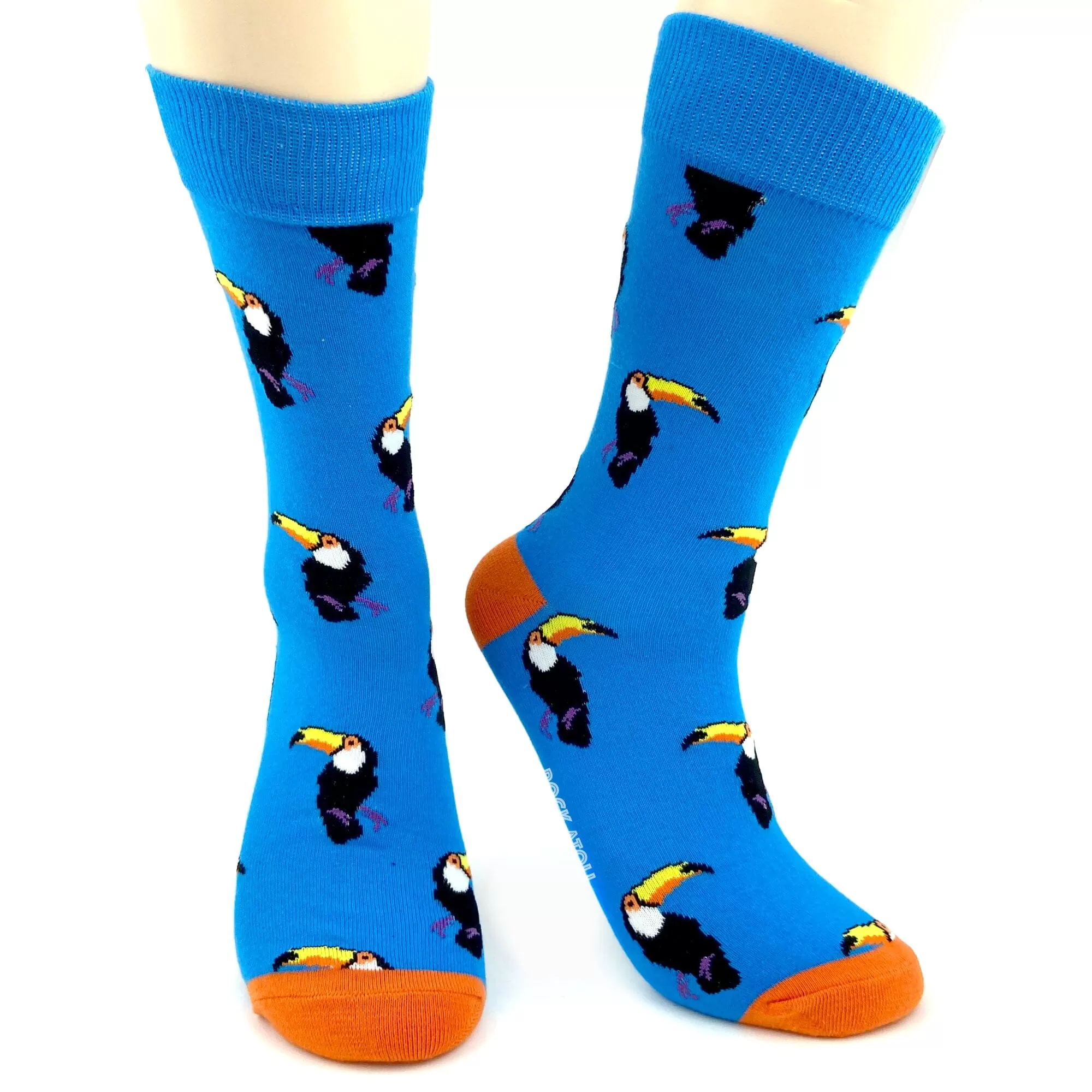 BRIGHT BLUE TOUCAN SOCKS