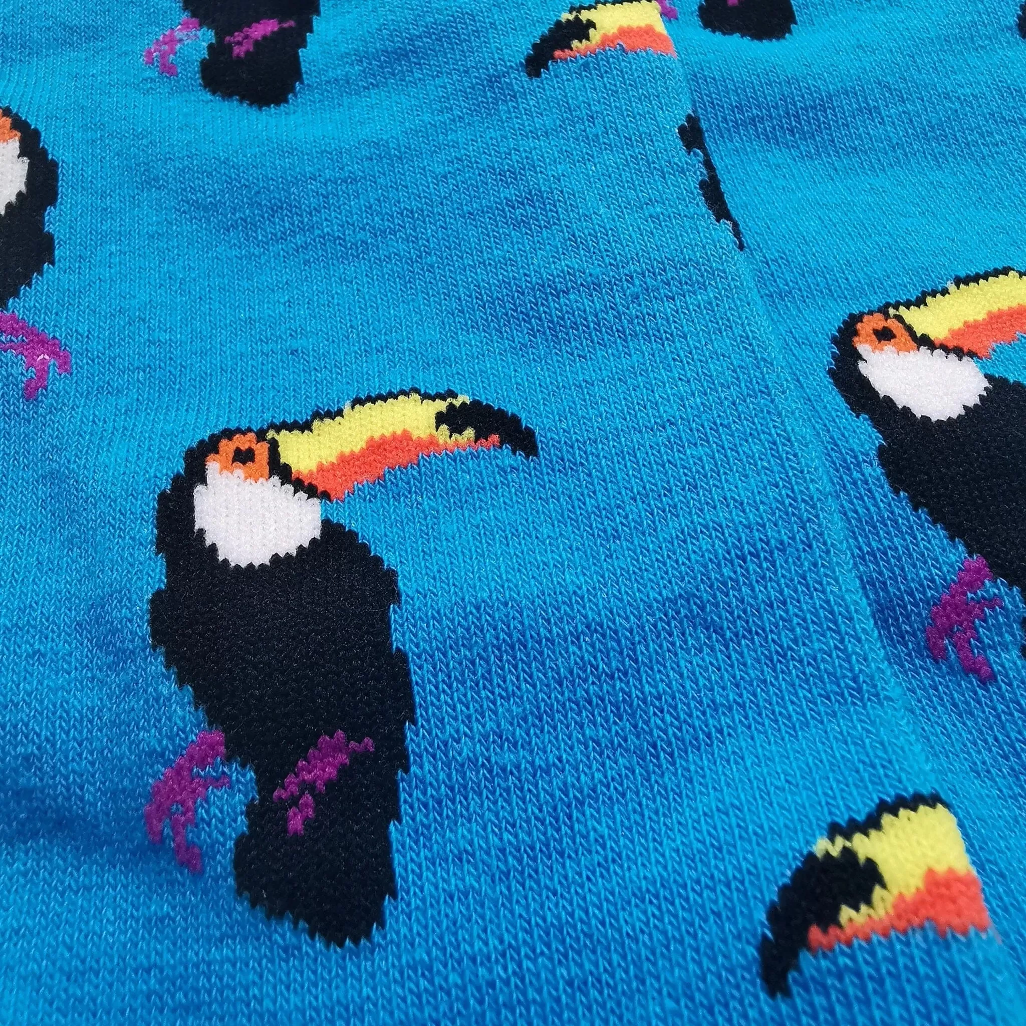 BRIGHT BLUE TOUCAN SOCKS