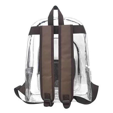 Brown NGIL Clear Backpack Heavy Duty PVC Transparent Backpack