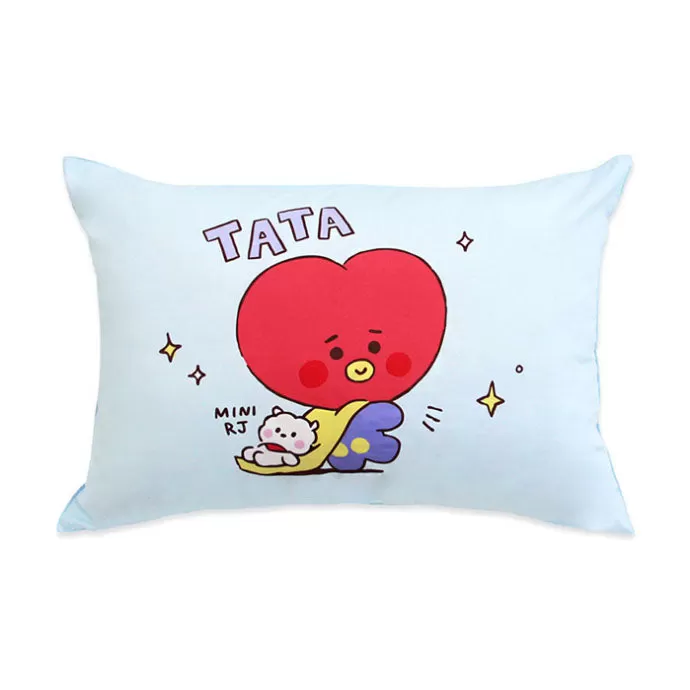 BT21 Little Buddy Pillow Covers Bangtan Boys BTS Cushion Cases 100% Cotton Kpop Home Decor Bedroom Naradeco Line Freinds