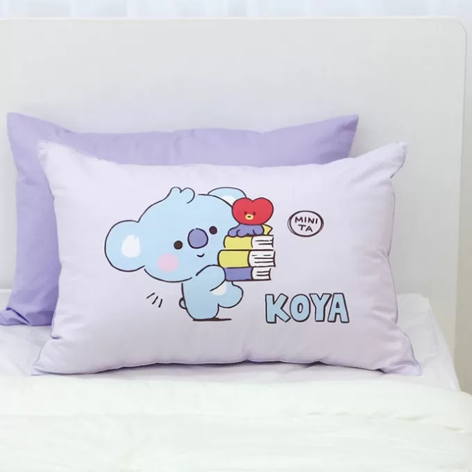 BT21 Little Buddy Pillow Covers Bangtan Boys BTS Cushion Cases 100% Cotton Kpop Home Decor Bedroom Naradeco Line Freinds