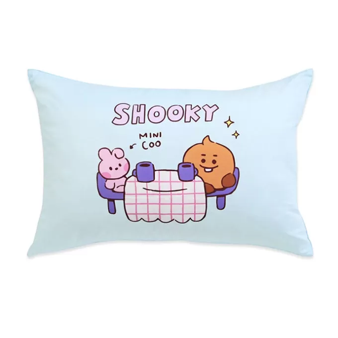 BT21 Little Buddy Pillow Covers Bangtan Boys BTS Cushion Cases 100% Cotton Kpop Home Decor Bedroom Naradeco Line Freinds