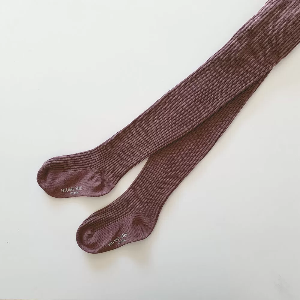 Callie Cotton Tights - Plum