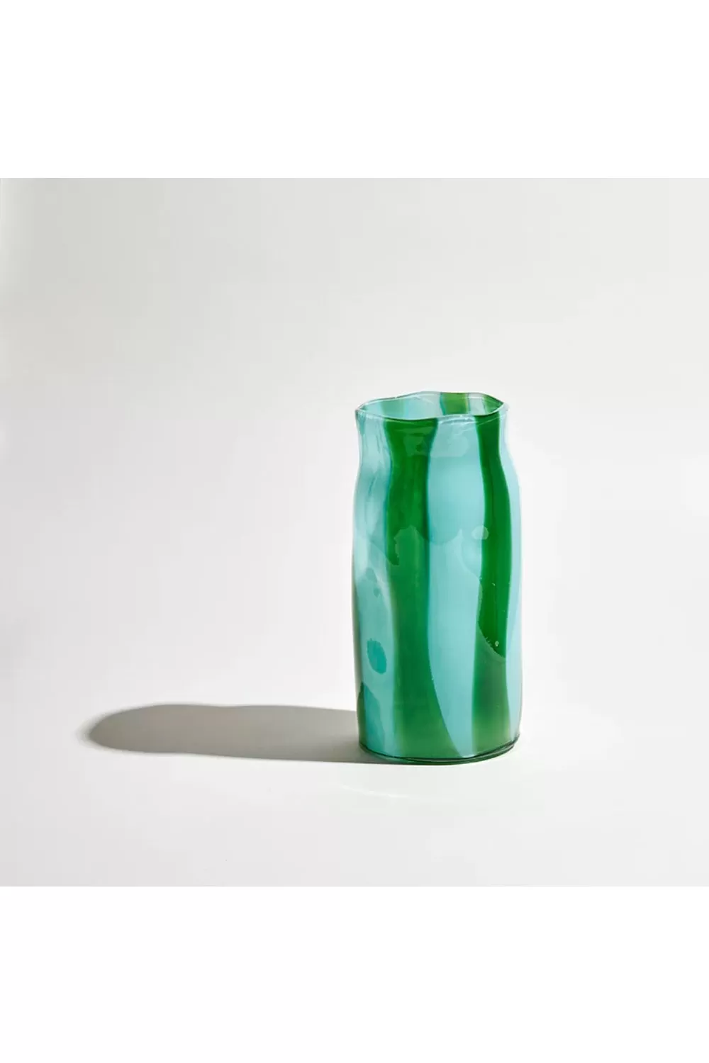 CANDY VASE CYLINDER EMERALD & SKY