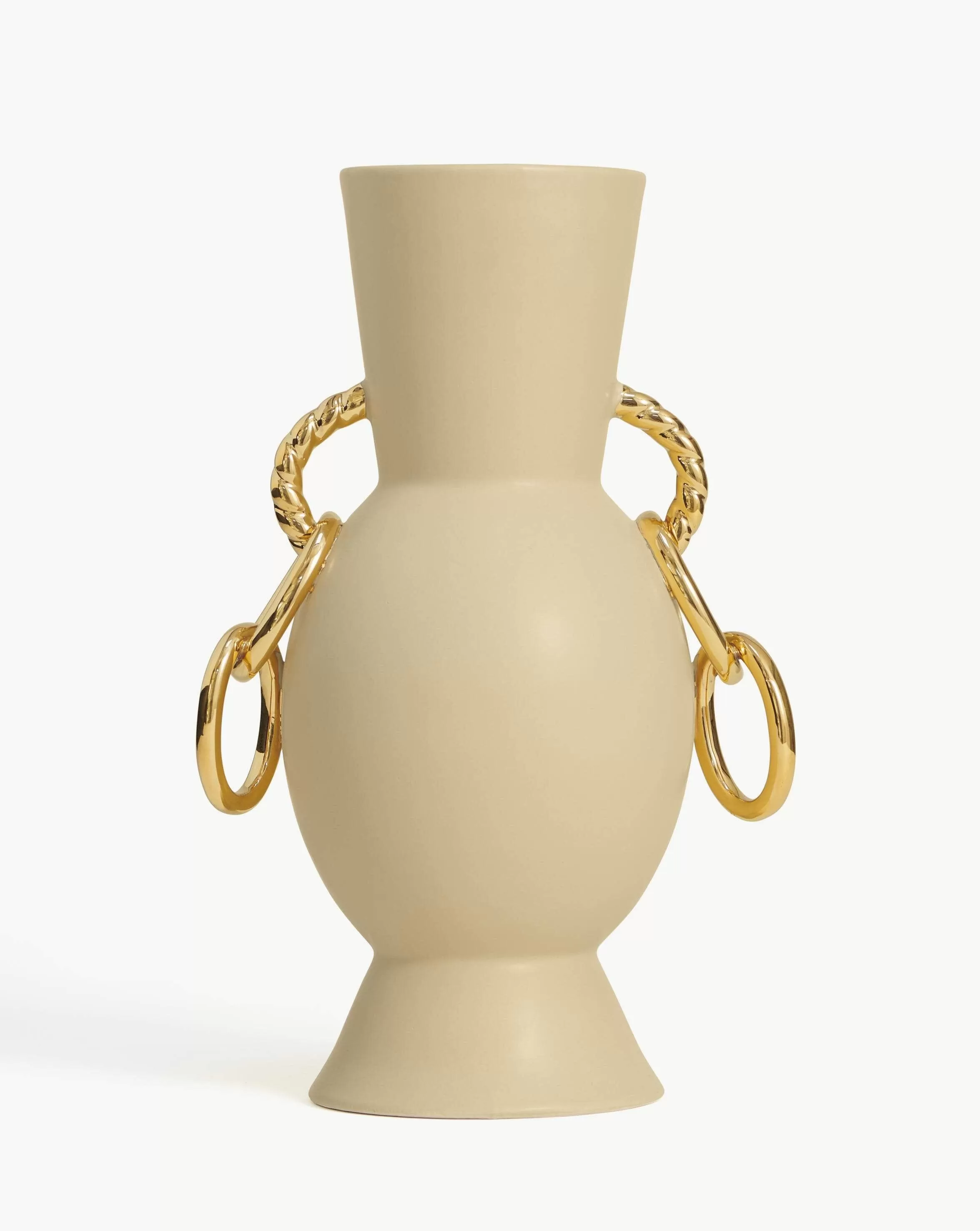 Chain Reaction Ceramic Vase | Ceramic/Beige