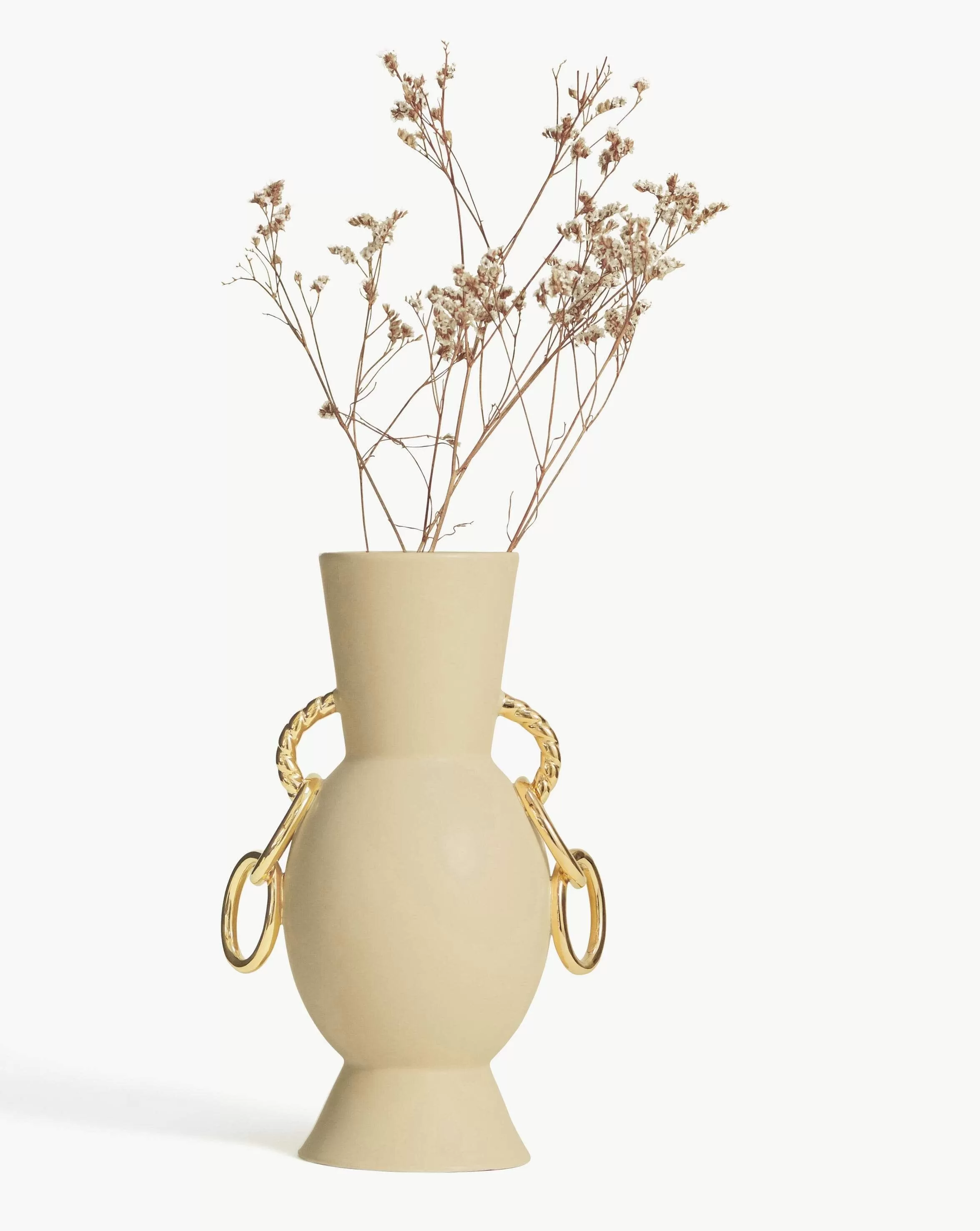 Chain Reaction Ceramic Vase | Ceramic/Beige