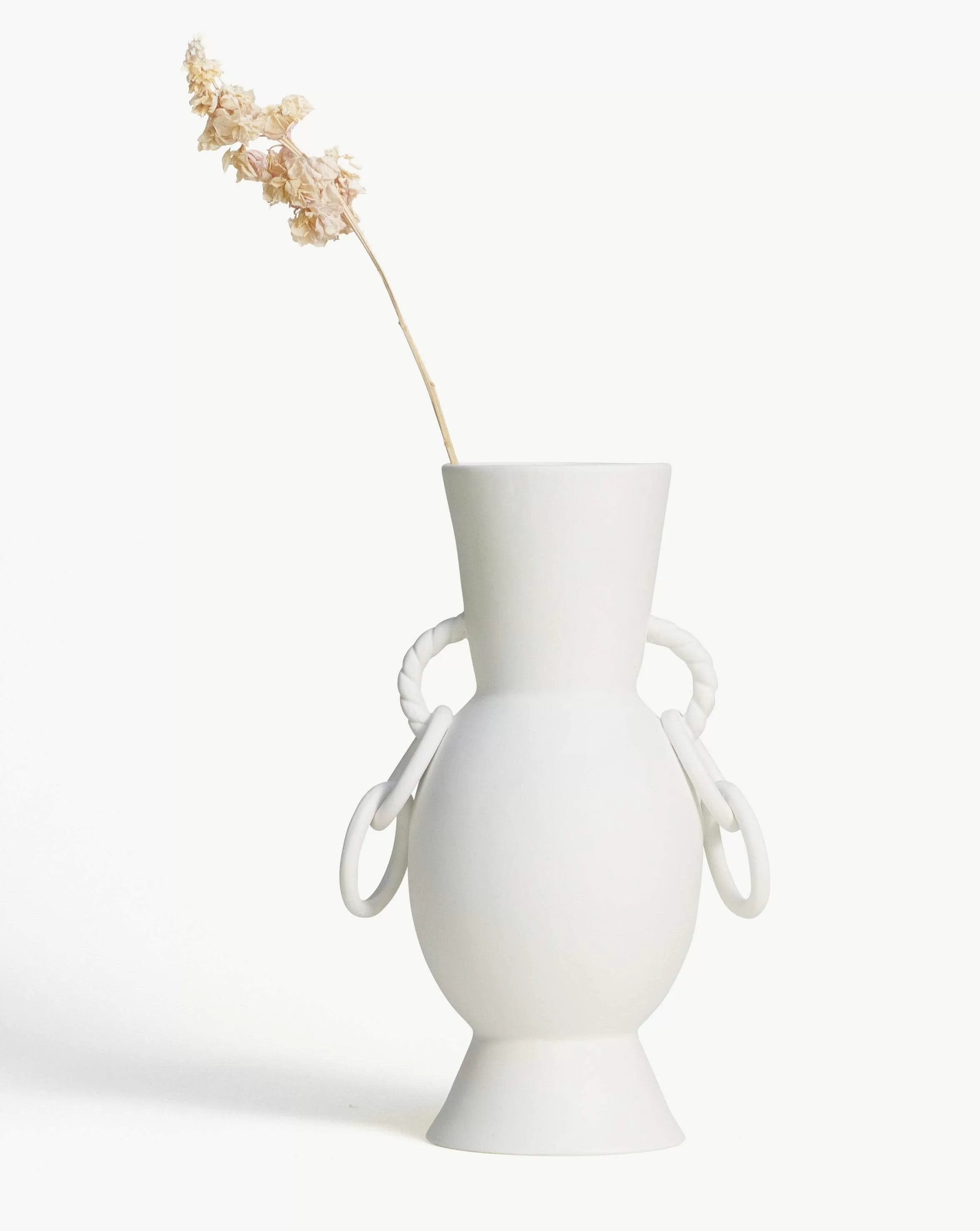 Chain Reaction Ceramic Vase | Ceramic/White