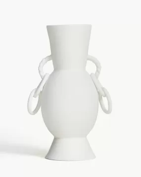 Chain Reaction Ceramic Vase | Ceramic/White