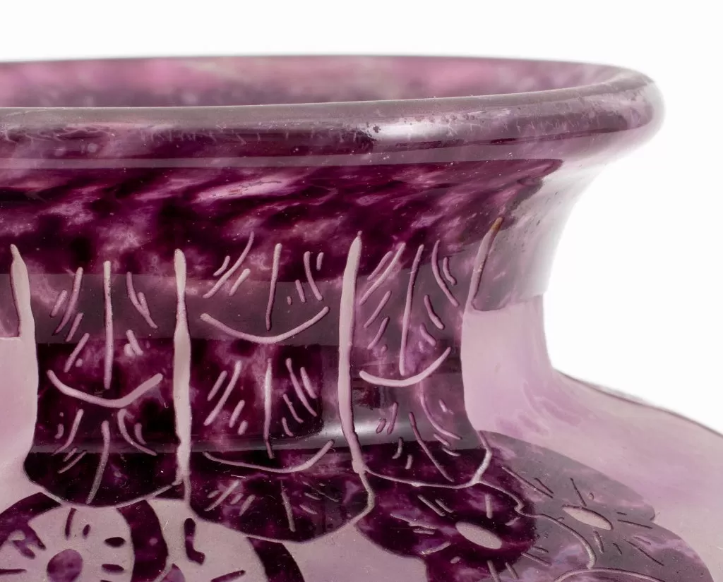 Charder Le Verre Francais  Art Deco Glass Vase