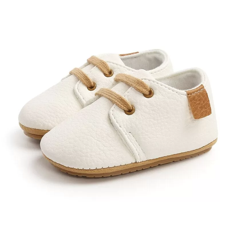 Charming Leather Baby Crib Shoes