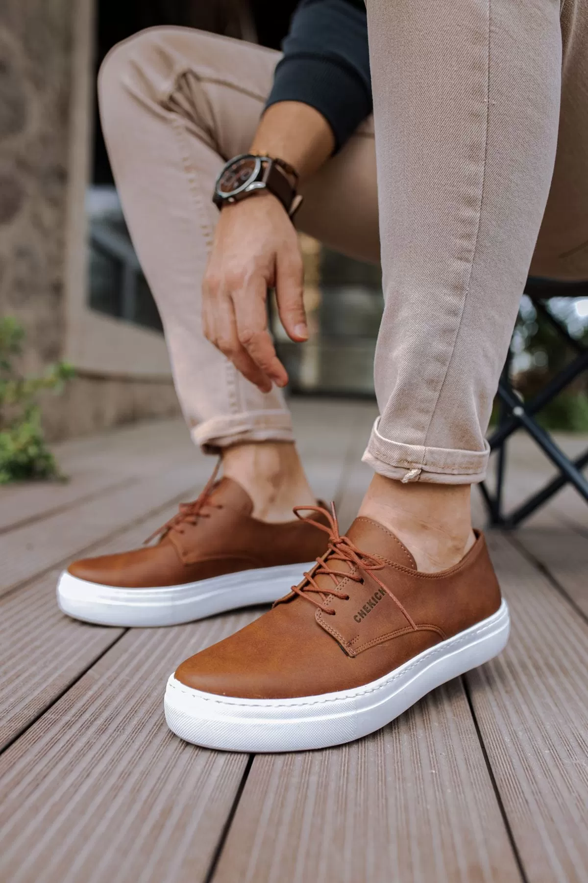 Chekich Men's Lace-up Ginger Shoes ch005