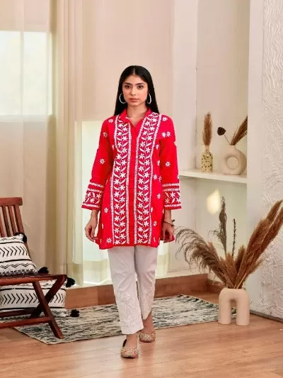 Chikanankari Short Kurta 1pc