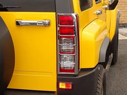 Chromed Rear Tail Light Covers for Hummer H3