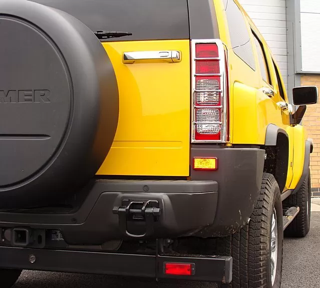 Chromed Rear Tail Light Covers for Hummer H3